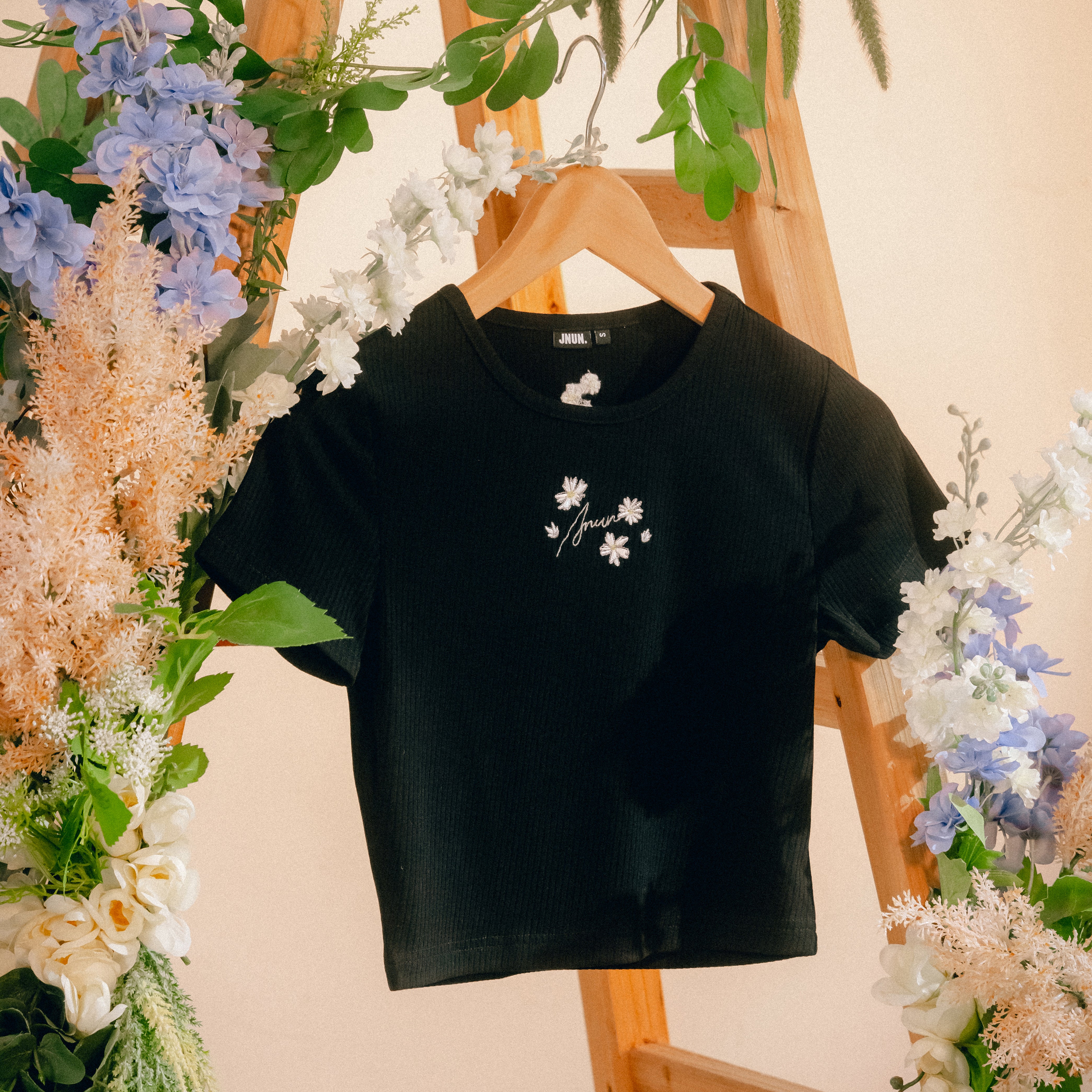 JNUN Ribbed Floral Lpgp Mini Tee