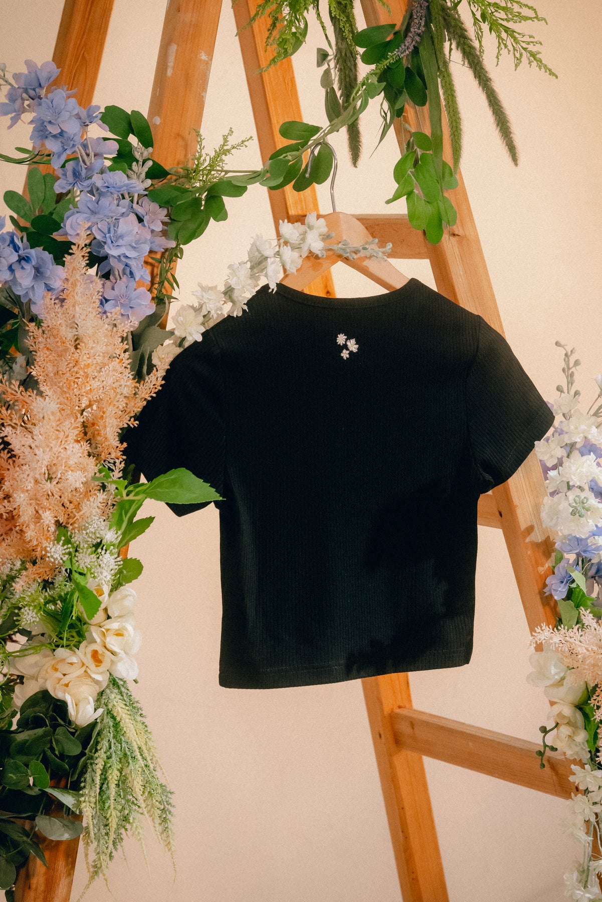JNUN Ribbed Floral Lpgp Mini Tee
