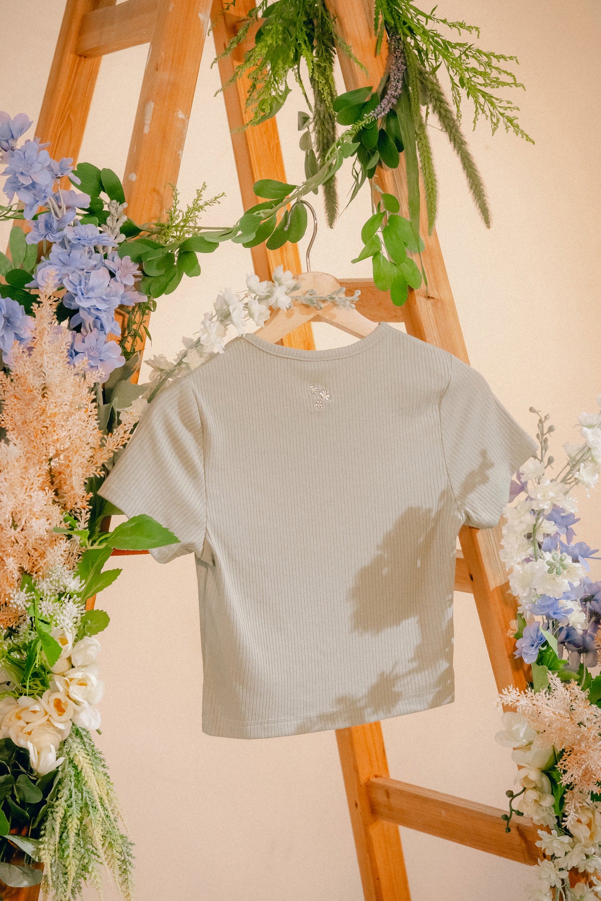 JNUN Ribbed Floral Lpgp Mini Tee