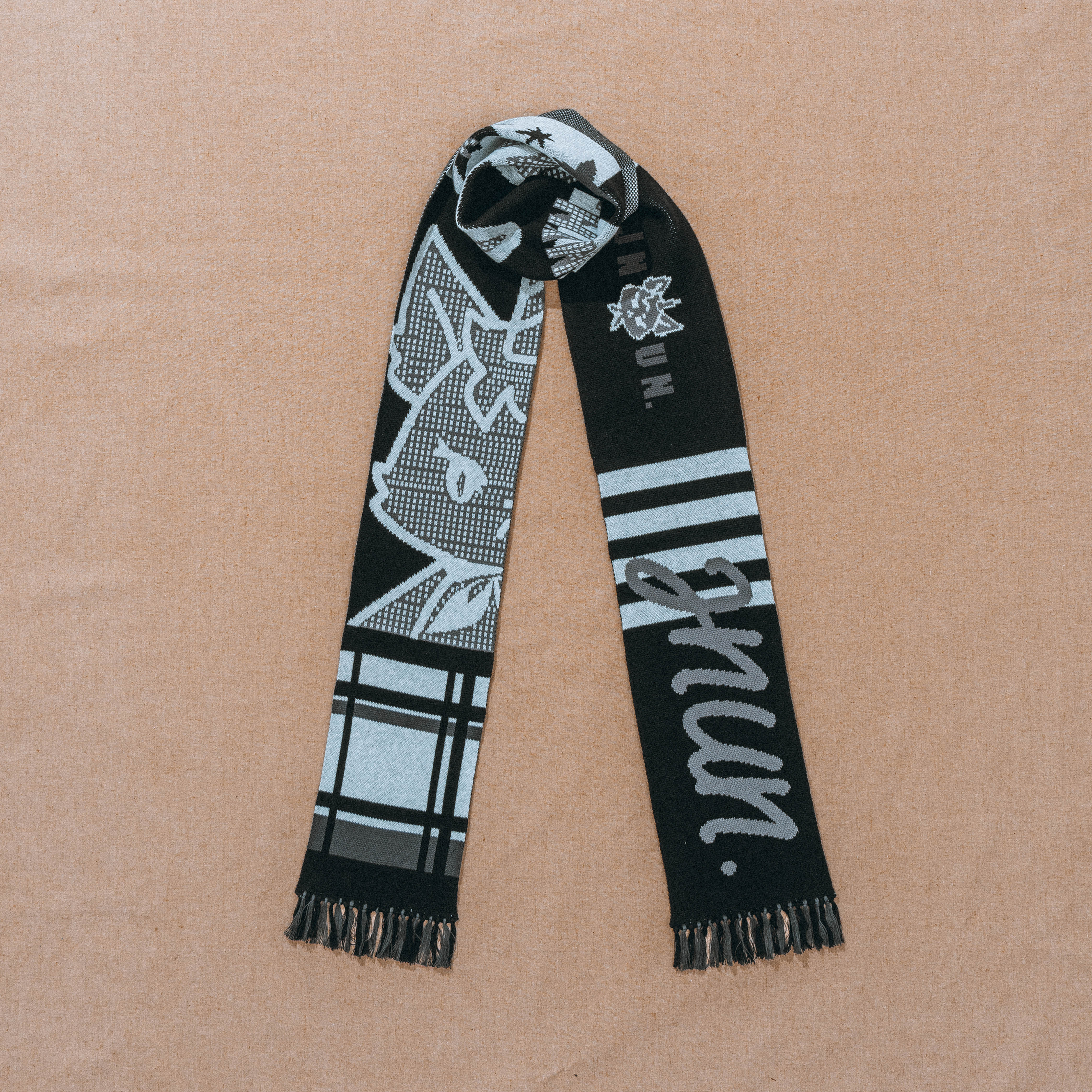 JNUN JACQUARD KNIT SCARF
