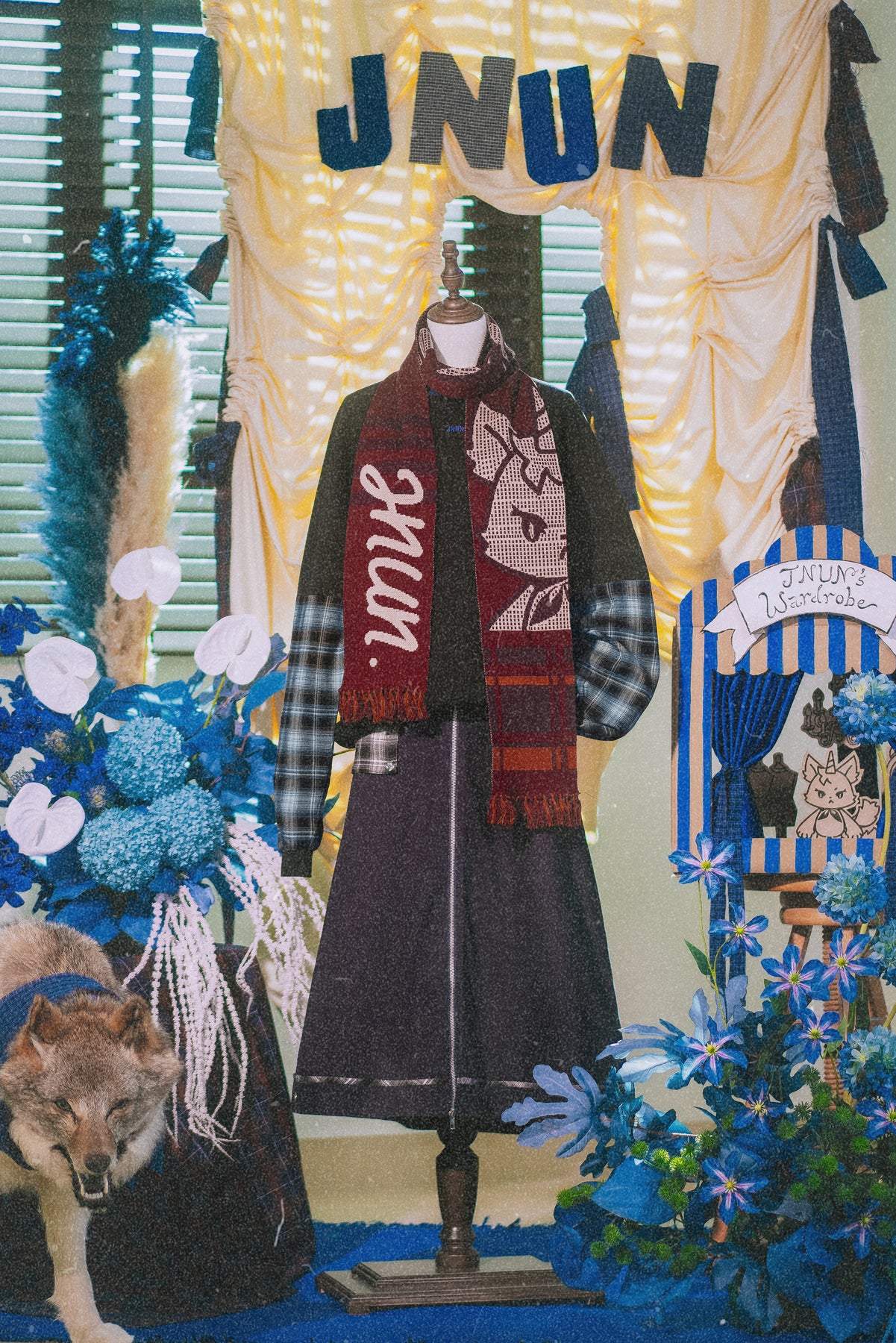 JNUN JACQUARD KNIT SCARF