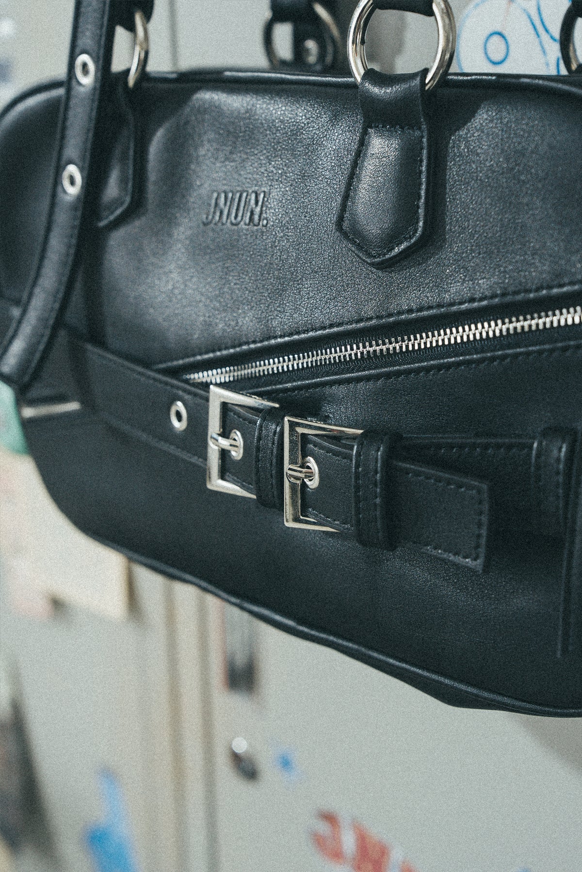 JNUN. LEATHER TOP HANDLE BAG (Pre-order)