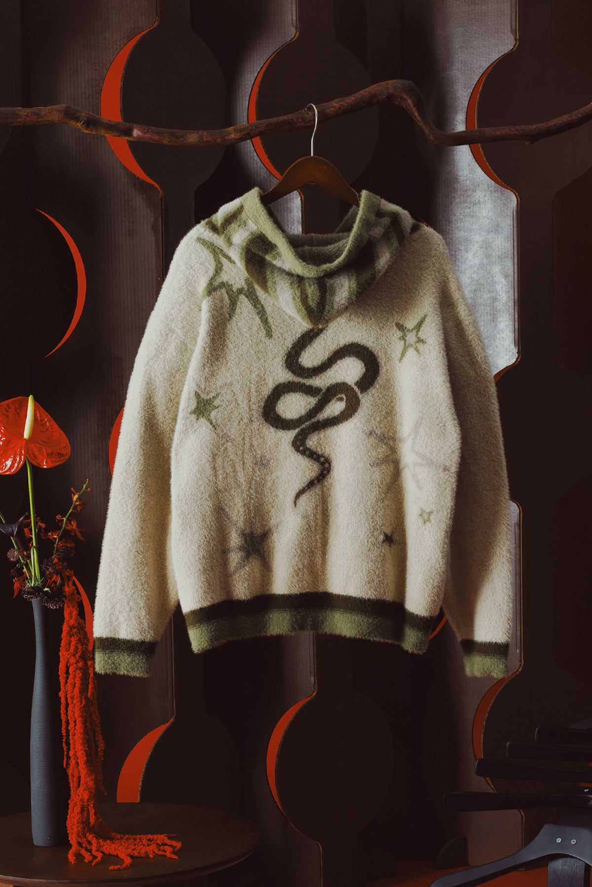 HOODED KNIT CARDIGAN(Pre-order)