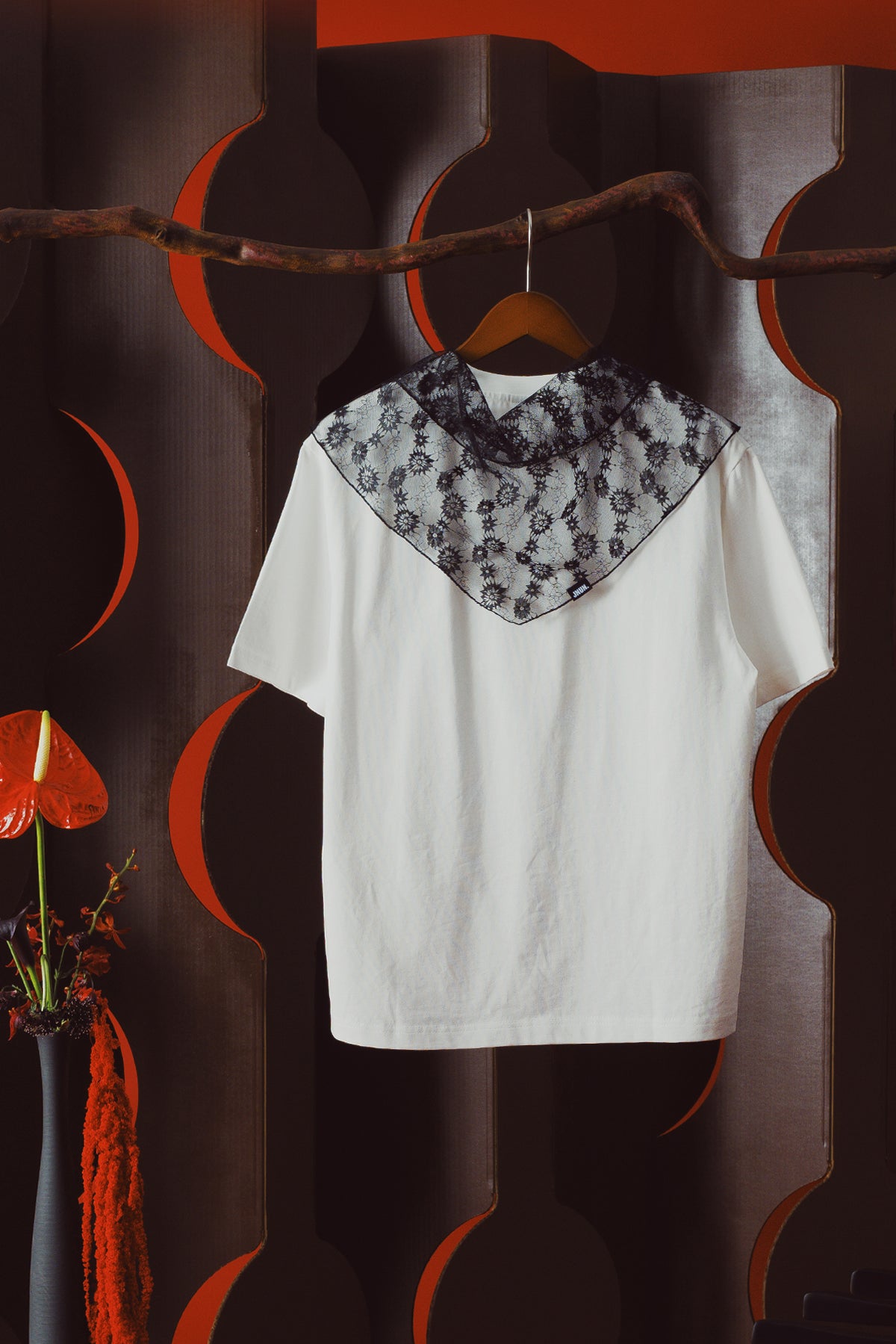 NUNU LACE SCARF TEE (Pre-order)
