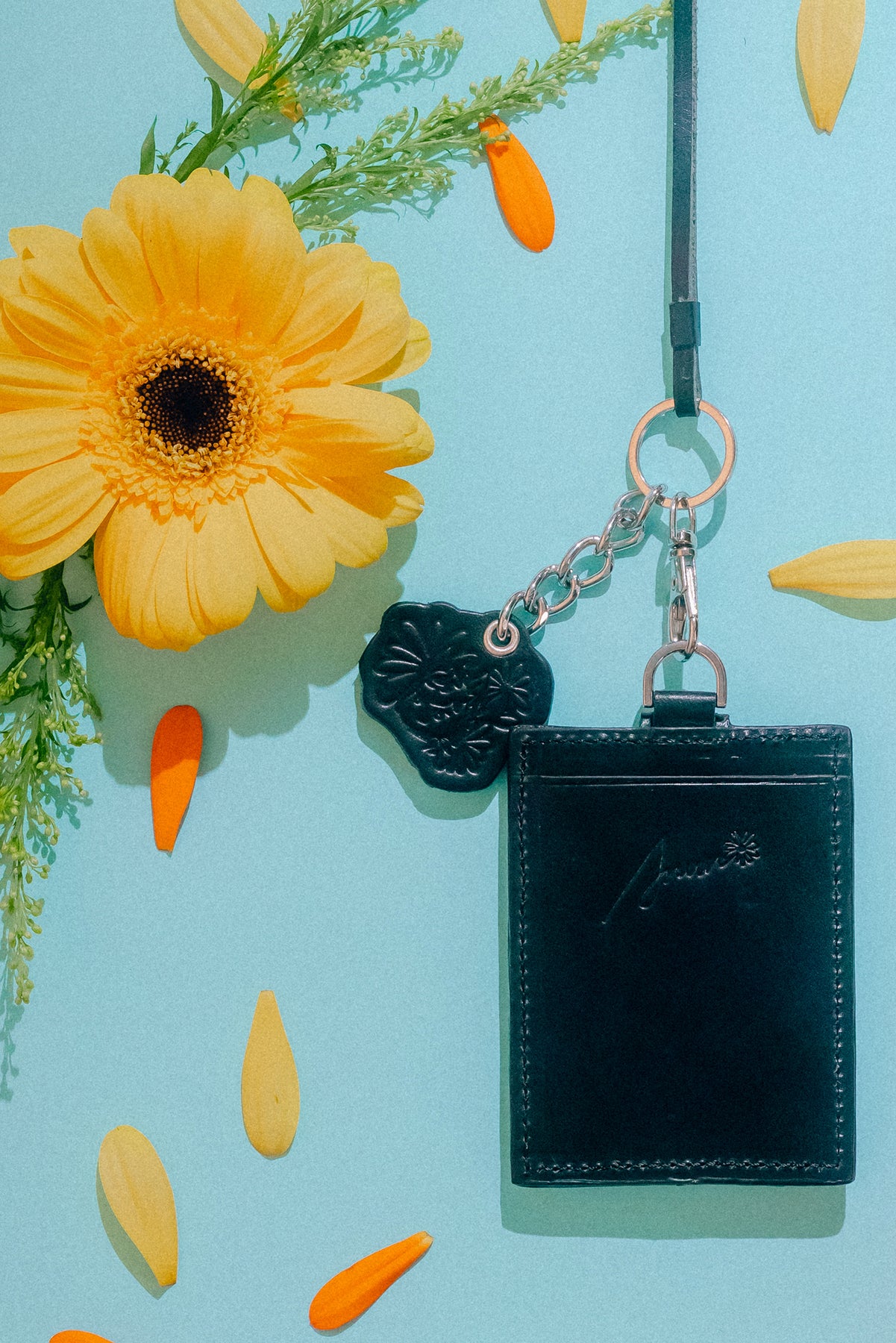 JNUN Floral Logo Card Holder