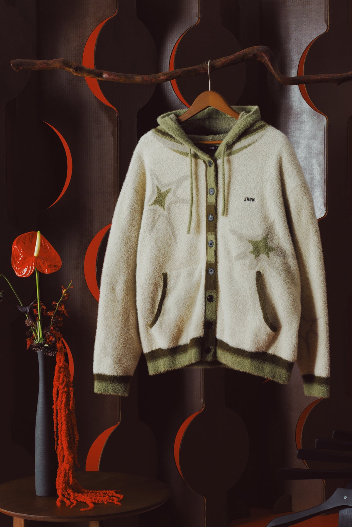 HOODED KNIT CARDIGAN（Pre-order）