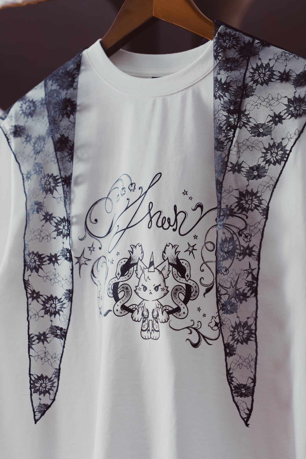 NUNU LACE SCARF TEE （Pre-order）