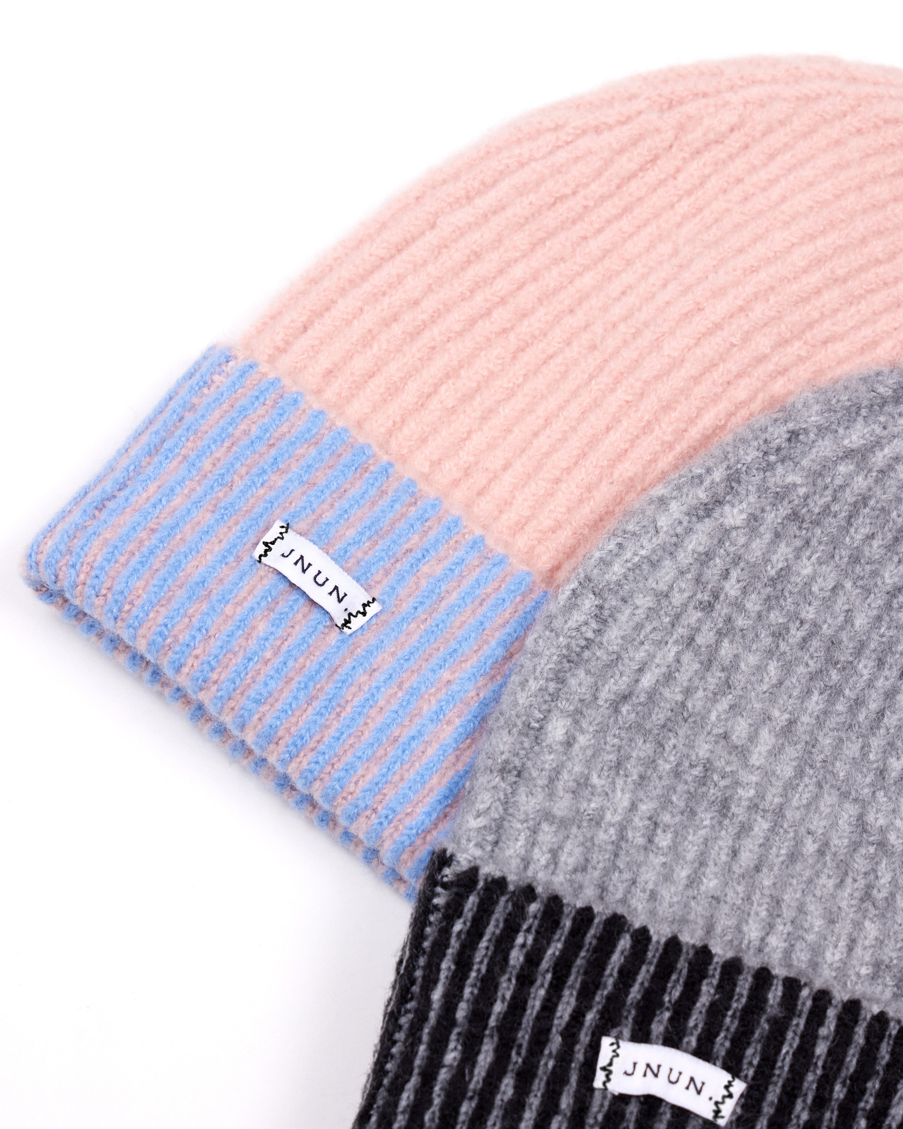 JNUN Bi-Colour Ribbed Beanie