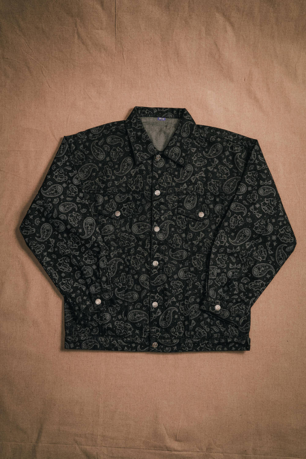 JNUN Black Printed Denim Jacket